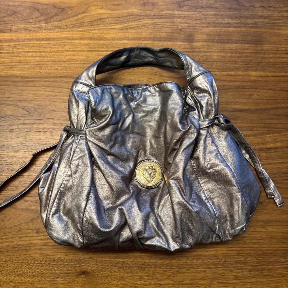 Gucci Hysteria metallic pewter bronze hobo bag